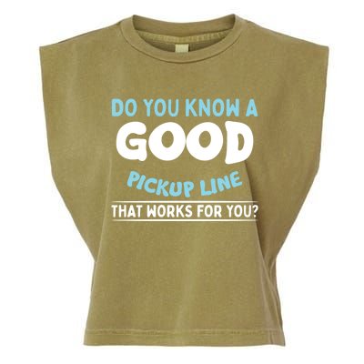 Sarcastic Pick Up Line Single Dating Gift Garment-Dyed Women's Muscle Tee