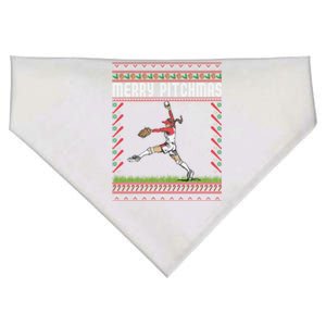 Softball Pitcher Ugly Christmas Gift Holiday Xmas Gift USA-Made Doggie Bandana