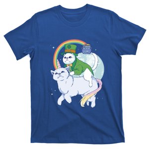 St Patricks Unicorn Cat Wearing Leprechaun Cat Cute Funny Gift T-Shirt