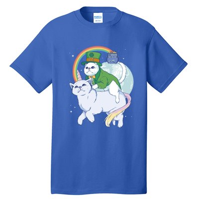 St Patricks Unicorn Cat Wearing Leprechaun Cat Cute Funny Gift Tall T-Shirt