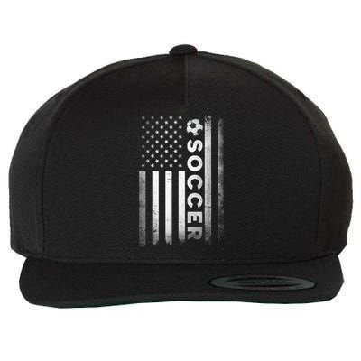 Soccer Player USA US American Flag Girls Boys Wool Snapback Cap