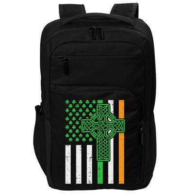 St Patricks Us Irish Flag Cross Saint Pattys Women Impact Tech Backpack