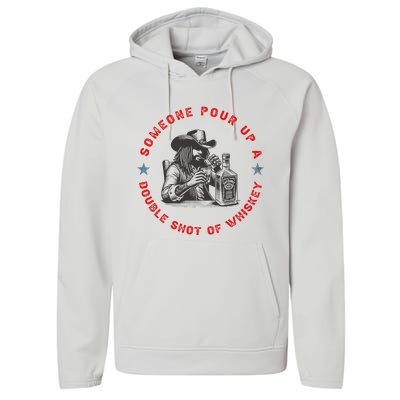 Someone Pour Up A Double Shot Of Whiskey A Bar Song Performance Fleece Hoodie