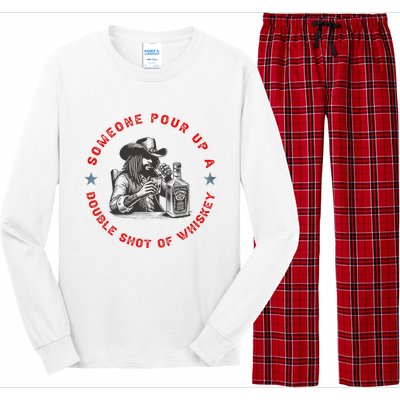 Someone Pour Up A Double Shot Of Whiskey A Bar Song Long Sleeve Pajama Set