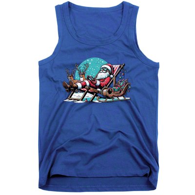 Santa Play Video Games Gaming Santa Gamer Christmas Gift Tank Top