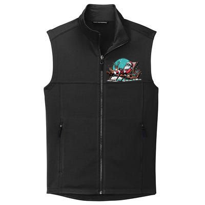 Santa Play Video Games Gaming Santa Gamer Christmas Gift Collective Smooth Fleece Vest