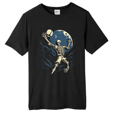 Skeleton Playing Volleyball Halloween Volleyball Player Gift Tall Fusion ChromaSoft Performance T-Shirt