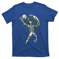 Skeleton Playing Volleyball Halloween Volleyball Player Gift T-Shirt