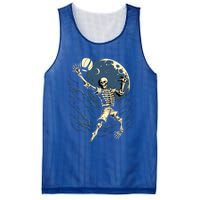 Skeleton Playing Volleyball Halloween Volleyball Player Gift Mesh Reversible Basketball Jersey Tank