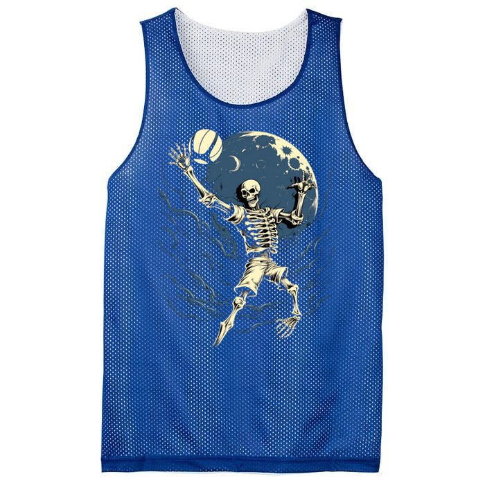 Skeleton Playing Volleyball Halloween Volleyball Player Gift Mesh Reversible Basketball Jersey Tank