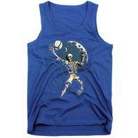 Skeleton Playing Volleyball Halloween Volleyball Player Gift Tank Top