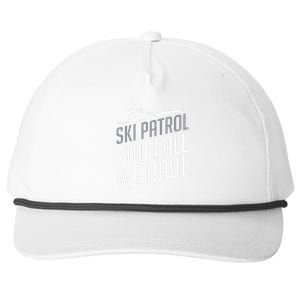 Ski Patrol vinatge You Fall We Haul Skiing Winter Sports Snapback Five-Panel Rope Hat