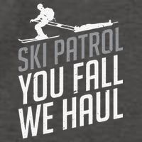 Ski Patrol vinatge You Fall We Haul Skiing Winter Sports Vector Backpack