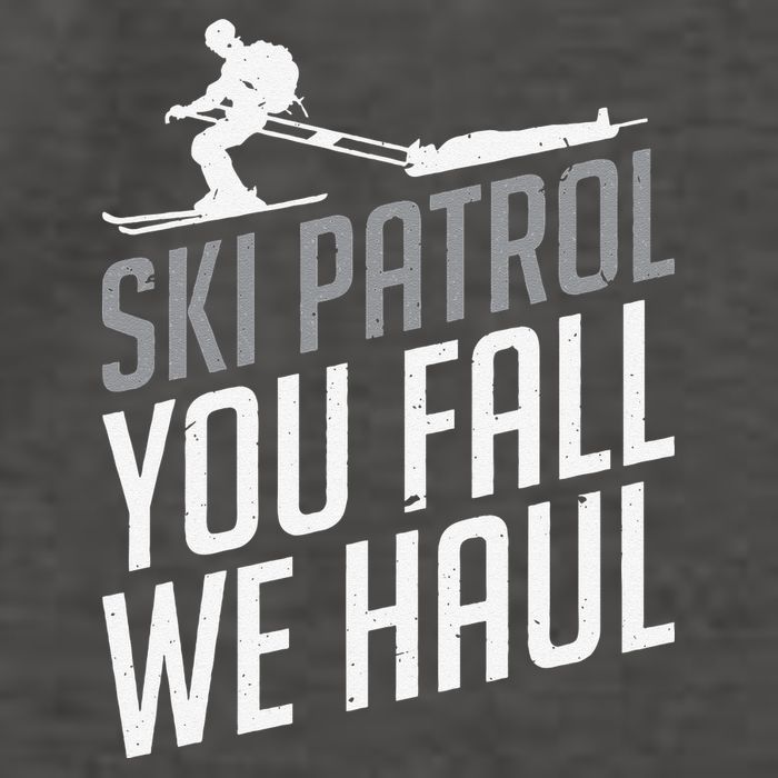 Ski Patrol vinatge You Fall We Haul Skiing Winter Sports Vector Backpack