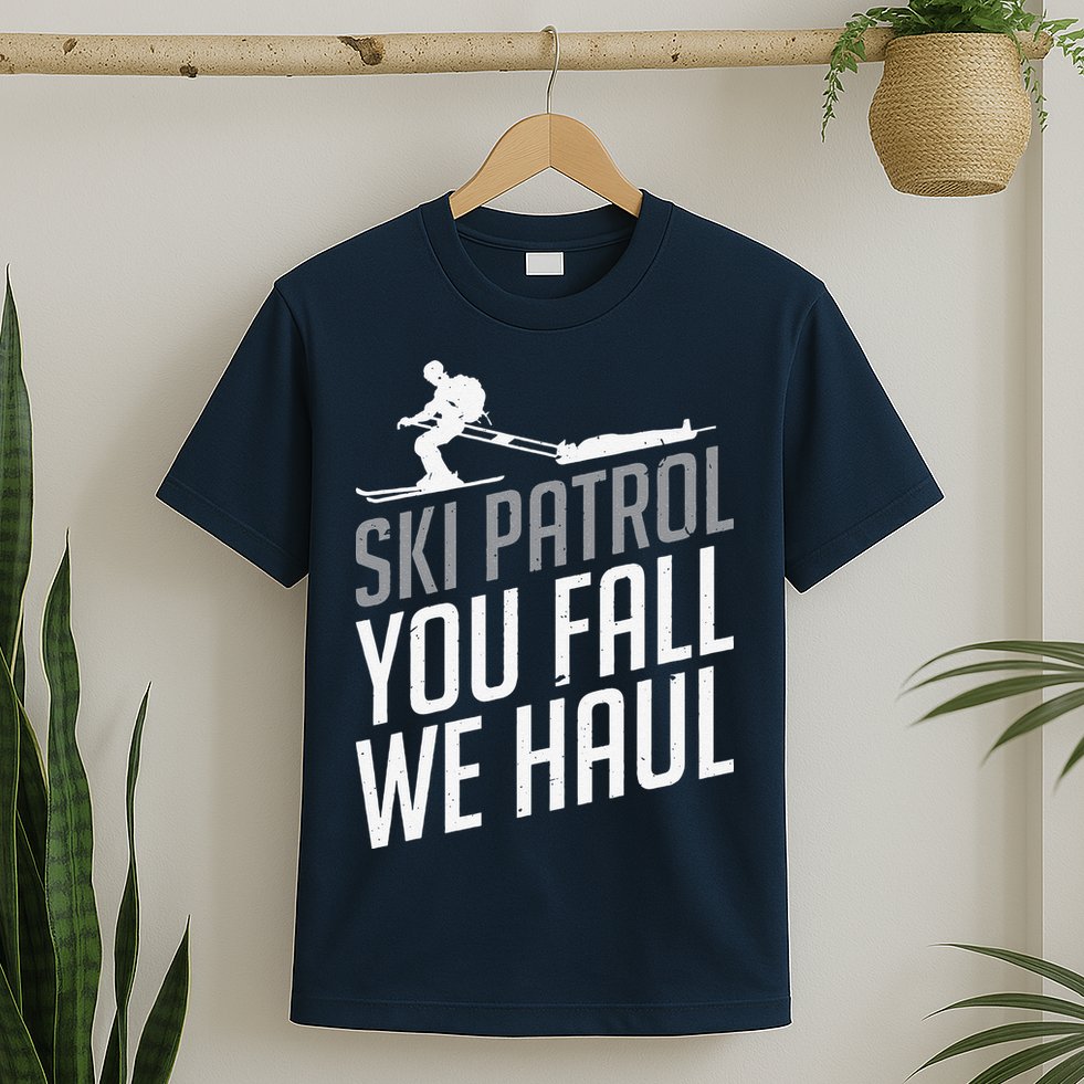 Ski Patrol vinatge You Fall We Haul Skiing Winter Sports T-Shirt