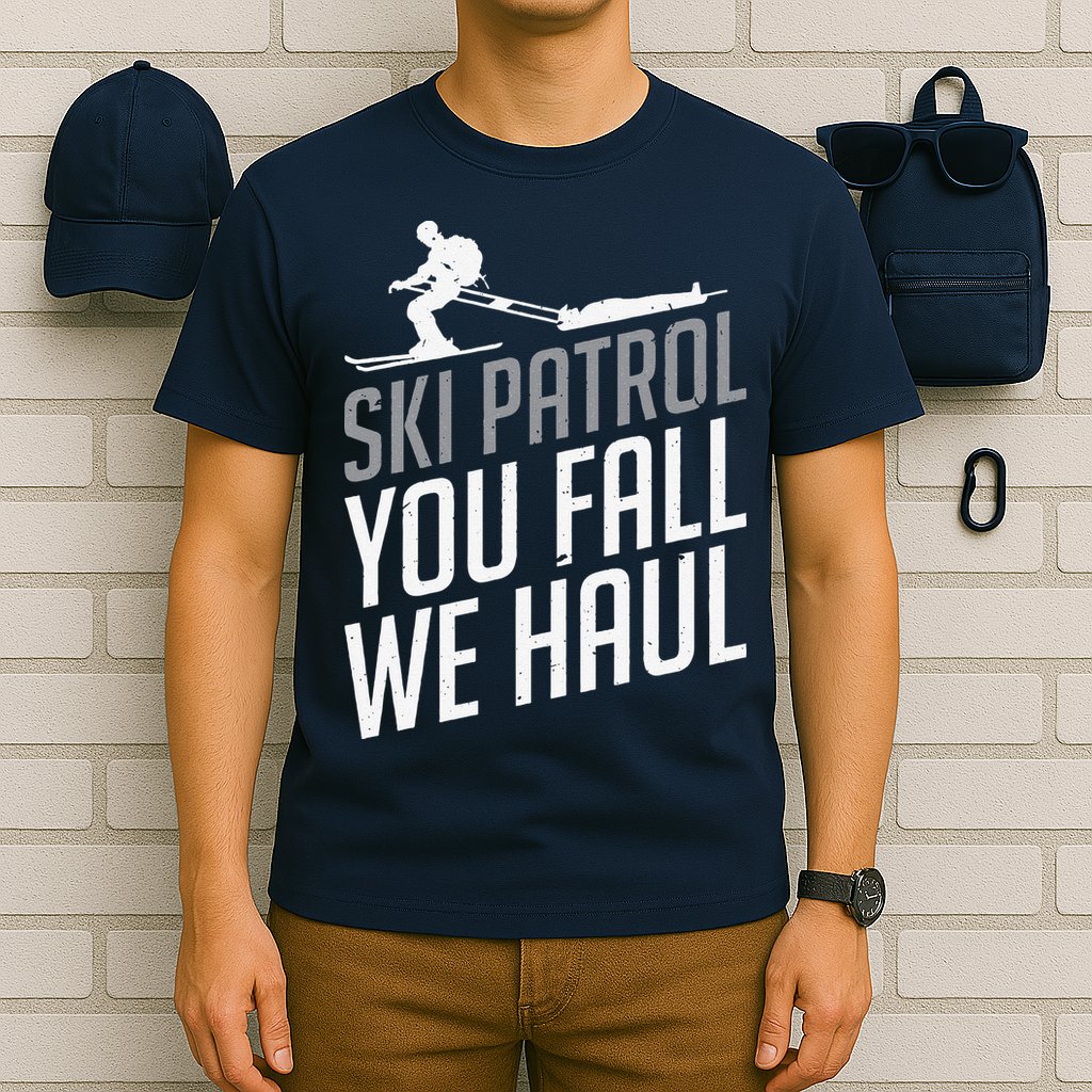 Ski Patrol vinatge You Fall We Haul Skiing Winter Sports T-Shirt
