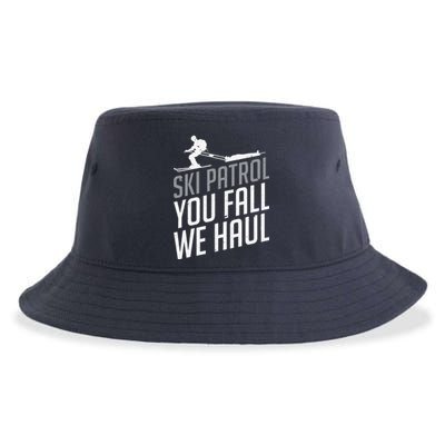 Ski Patrol vinatge You Fall We Haul Skiing Winter Sports Sustainable Bucket Hat