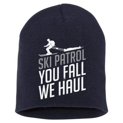 Ski Patrol vinatge You Fall We Haul Skiing Winter Sports Short Acrylic Beanie