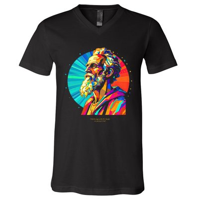 St. Paul Vibrant Low Poly V-Neck T-Shirt