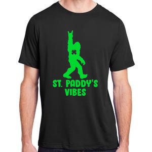 St Paddys Vibes Funny Bigfoot St Patricks Day Adult ChromaSoft Performance T-Shirt