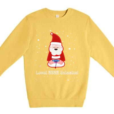 Santa Playing Video Game Video Gamers Christmas Cool Gift Premium Crewneck Sweatshirt