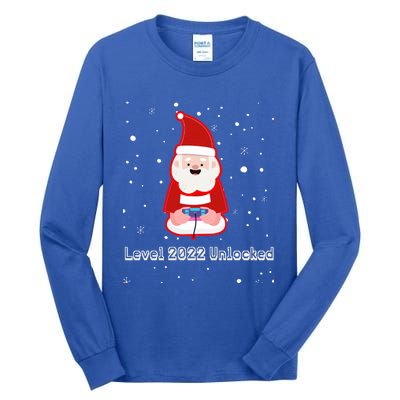 Santa Playing Video Game Video Gamers Christmas Cool Gift Tall Long Sleeve T-Shirt