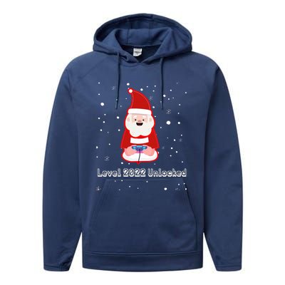 Santa Playing Video Game Video Gamers Christmas Cool Gift Performance Fleece Hoodie