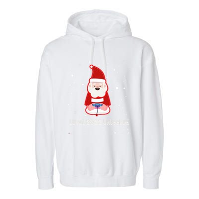 Santa Playing Video Game Video Gamers Christmas Cool Gift Garment-Dyed Fleece Hoodie