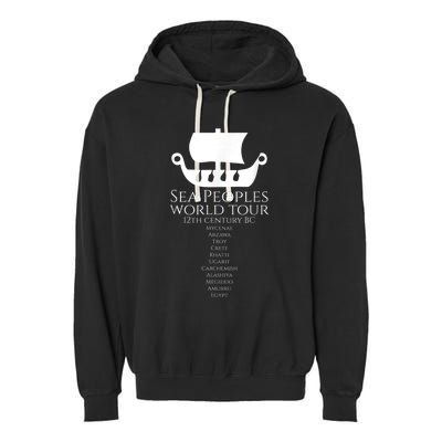 Sea Peoples World Tour Greek Egyptian Levantine History Garment-Dyed Fleece Hoodie