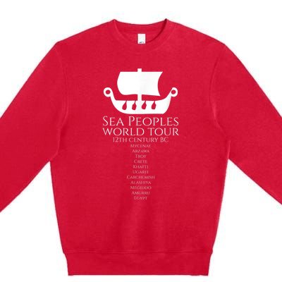 Sea Peoples World Tour Greek Egyptian Levantine History Premium Crewneck Sweatshirt