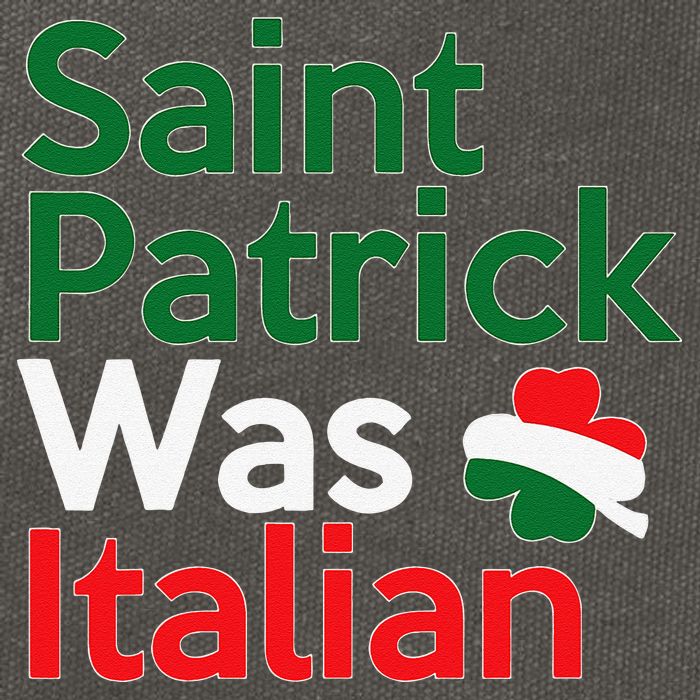 St. Patrick Was Italian Saint Patrick's Day Cotton Canvas Backpack