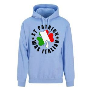 St. Patrick Was Italian Shamrock Italy Flag Funny Design Unisex Surf Hoodie