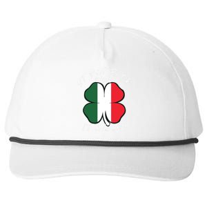 St. Patrick Was Italian Funny St Patricks Day Snapback Five-Panel Rope Hat