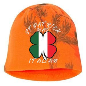 St. Patrick Was Italian Funny St Patricks Day Kati - Camo Knit Beanie