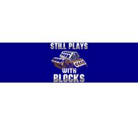 Still Plays With Blocks Gift Auto Drag Racing Car Gift Bumper Sticker