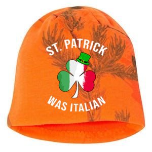 St Patrick Was Italian | St Patricks Day Kati - Camo Knit Beanie