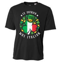 St Patrick Was Italian St. Patrick's Day Shamrock Cooling Performance Crew T-Shirt