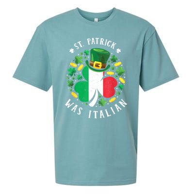 St Patrick Was Italian St. Patrick's Day Shamrock Sueded Cloud Jersey T-Shirt