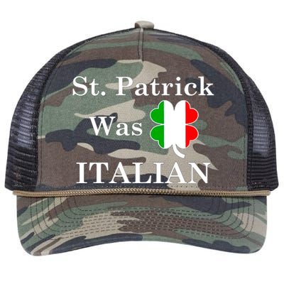 St. Patrick Was Italian Funny St Patricks Day Retro Rope Trucker Hat Cap