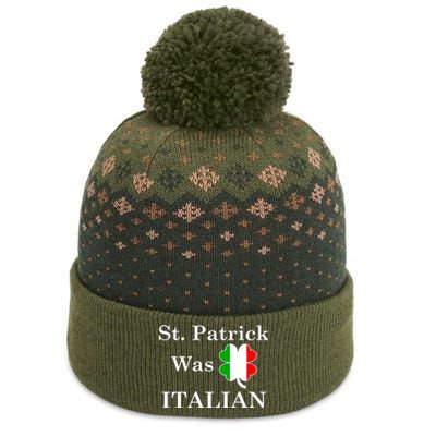 St. Patrick Was Italian Funny St Patricks Day The Baniff Cuffed Pom Beanie