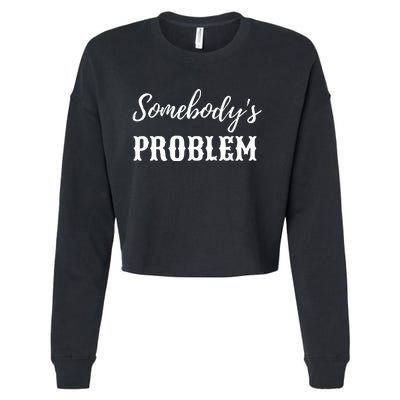 Somebodys Problem Western Cropped Pullover Crew