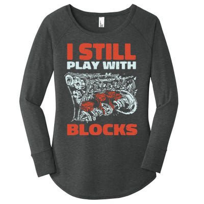 Still Play with Blocks Mechanic For Dad Grandpa Women's Perfect Tri Tunic Long Sleeve Shirt