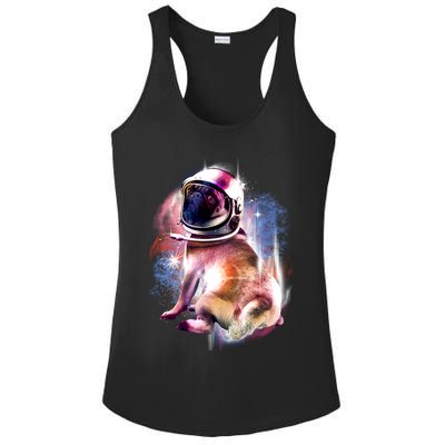 Space Pug Wearing Helmet Ladies PosiCharge Competitor Racerback Tank