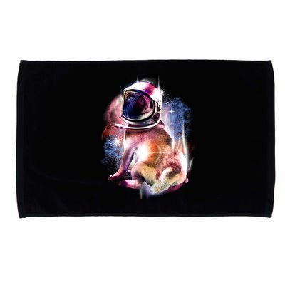 Space Pug Wearing Helmet Microfiber Hand Towel