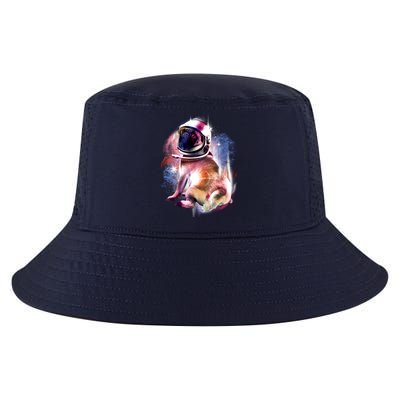 Space Pug Wearing Helmet Cool Comfort Performance Bucket Hat