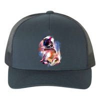 Space Pug Wearing Helmet Yupoong Adult 5-Panel Trucker Hat