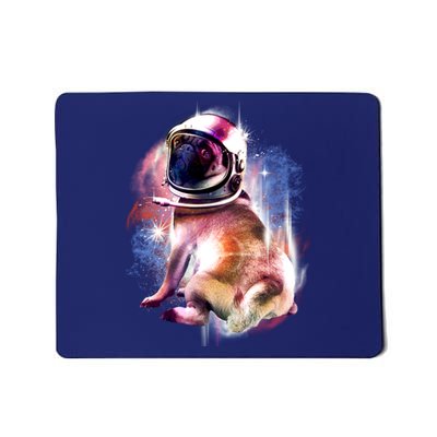 Space Pug Wearing Helmet Mousepad