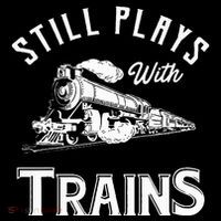 Still Plays With Trains Locomotive & Model Railroad Sustainable Bucket Hat