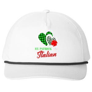 St Patrick Was Italian St Patrick's Day Funny Snapback Five-Panel Rope Hat