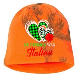 St Patrick Was Italian St Patrick's Day Funny Kati - Camo Knit Beanie